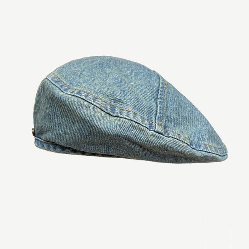 On the Moment Denim Pocket Beret  Hat  C2 WASHING BLUE