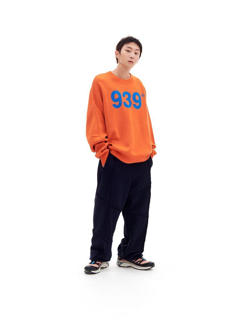 LINE STITCH SWEAT PANTS (NAVY)