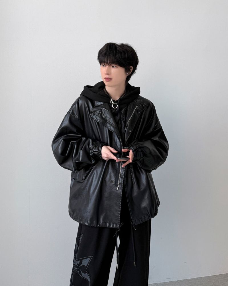Pheno Washed Leather Parka