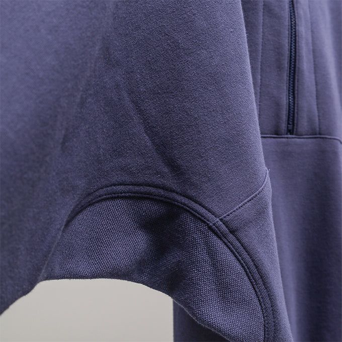 HALF ZIP LAYERD SWEATSHIRTS-SHADOW NAVY