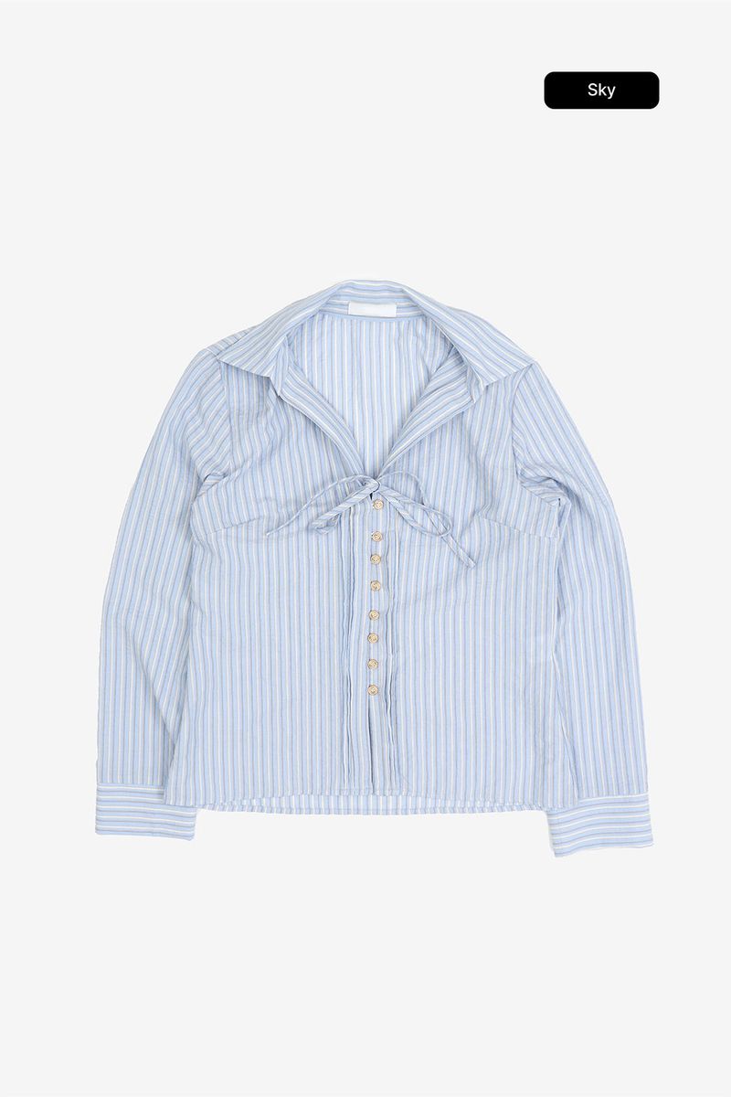 Leclair tie marine shirt