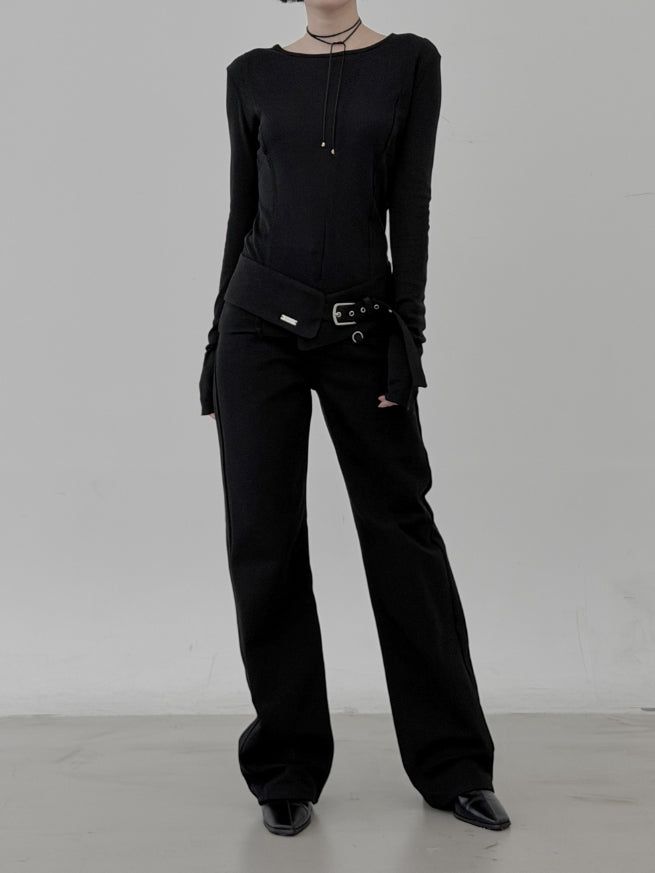 Outsole see-through long-sleeve tee
