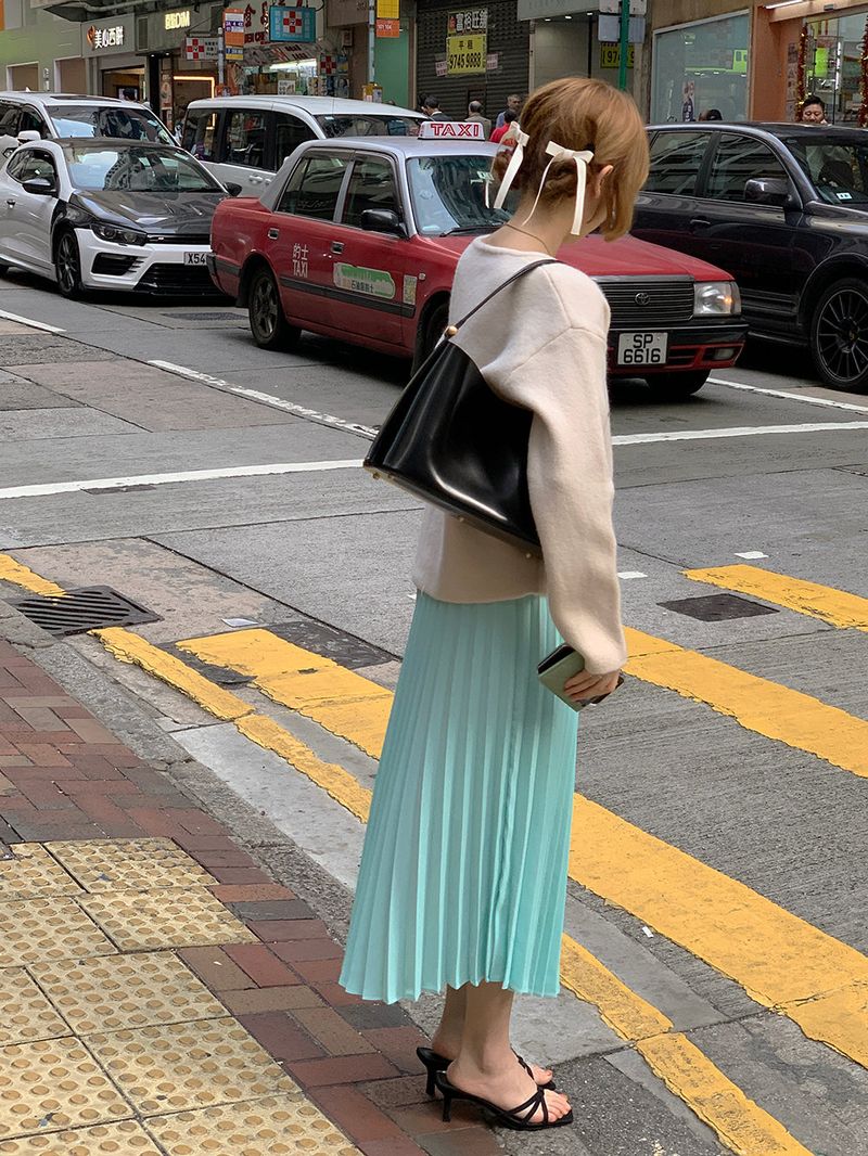 [MADE] LOVE MORE PINTUCK LONG SKIRT