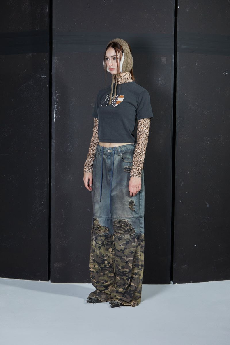 LEOPARD LAYERED T-SHIRT