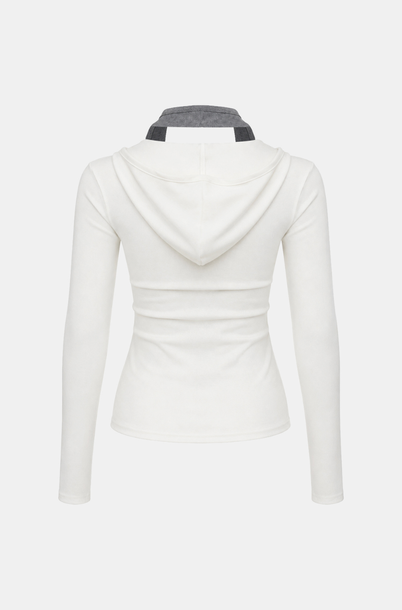 Mia Layered Halter Hood Tee