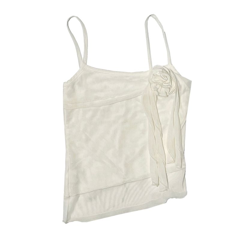 Rose mesh sleevless