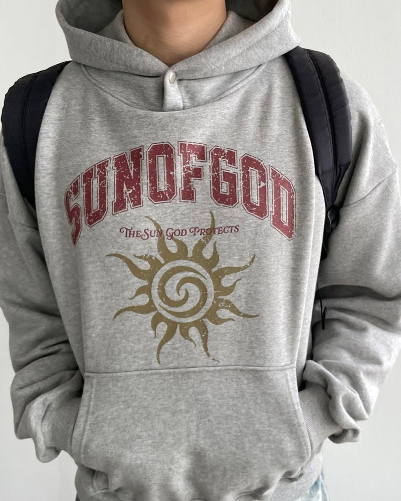 Heli Printed Crop Hoodie