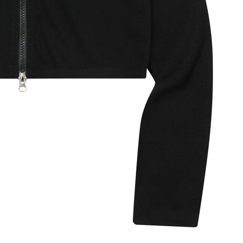 VIV TWO-WAY CROP KNIT ZIP-UP (2Color)