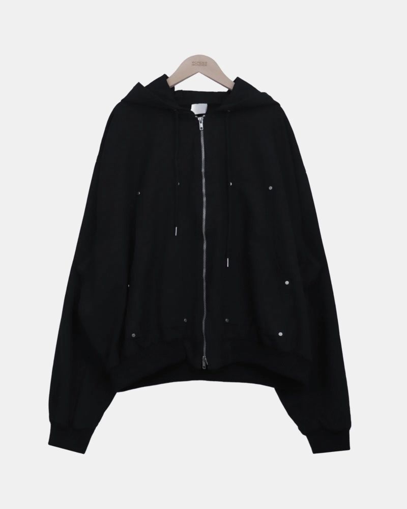 Keiran Oversized Washed Hooded Zip-Up