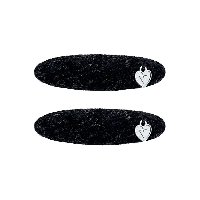 Glitter Tweed Logo Hairpin