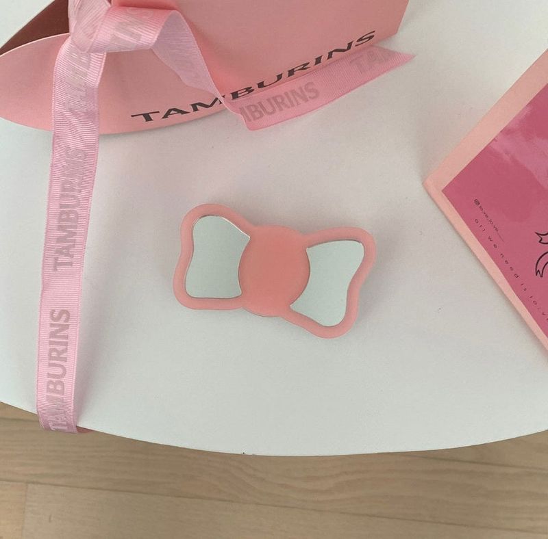 [MADE] Mirror Tok_Big pink ribbon mirror tok_Maxafe type smart talk