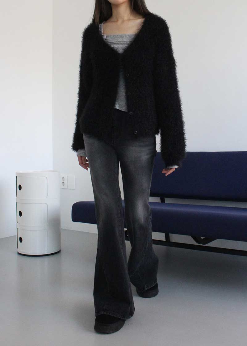 BLACK CAT BOOTS CUT DENIM