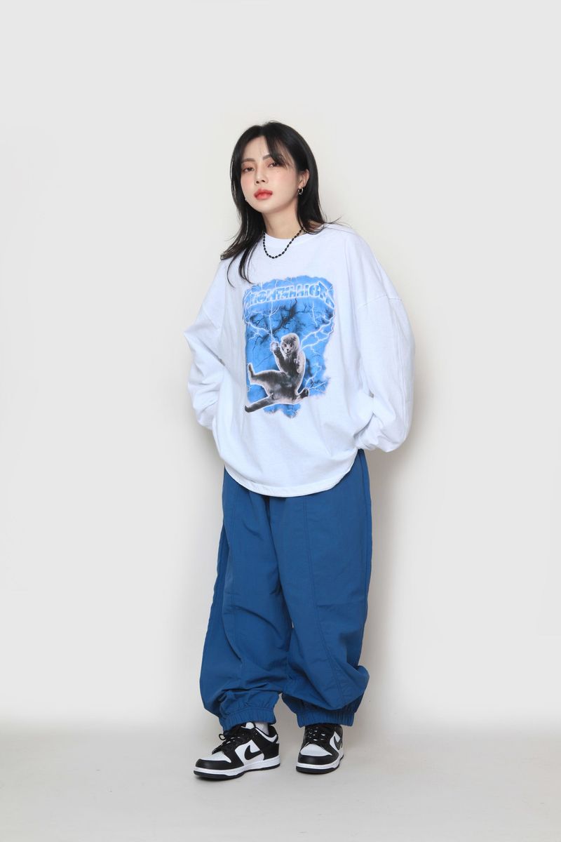 Cat Electro Long Sleeve T