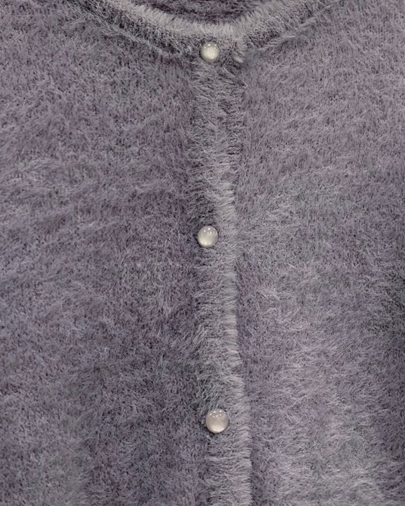 Ore Angora Fur Crop Cardigan 2C