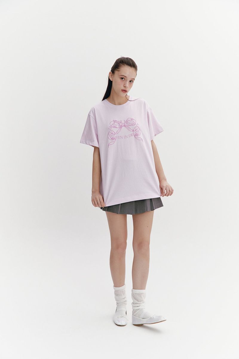 Ribbon Boxy T Purple