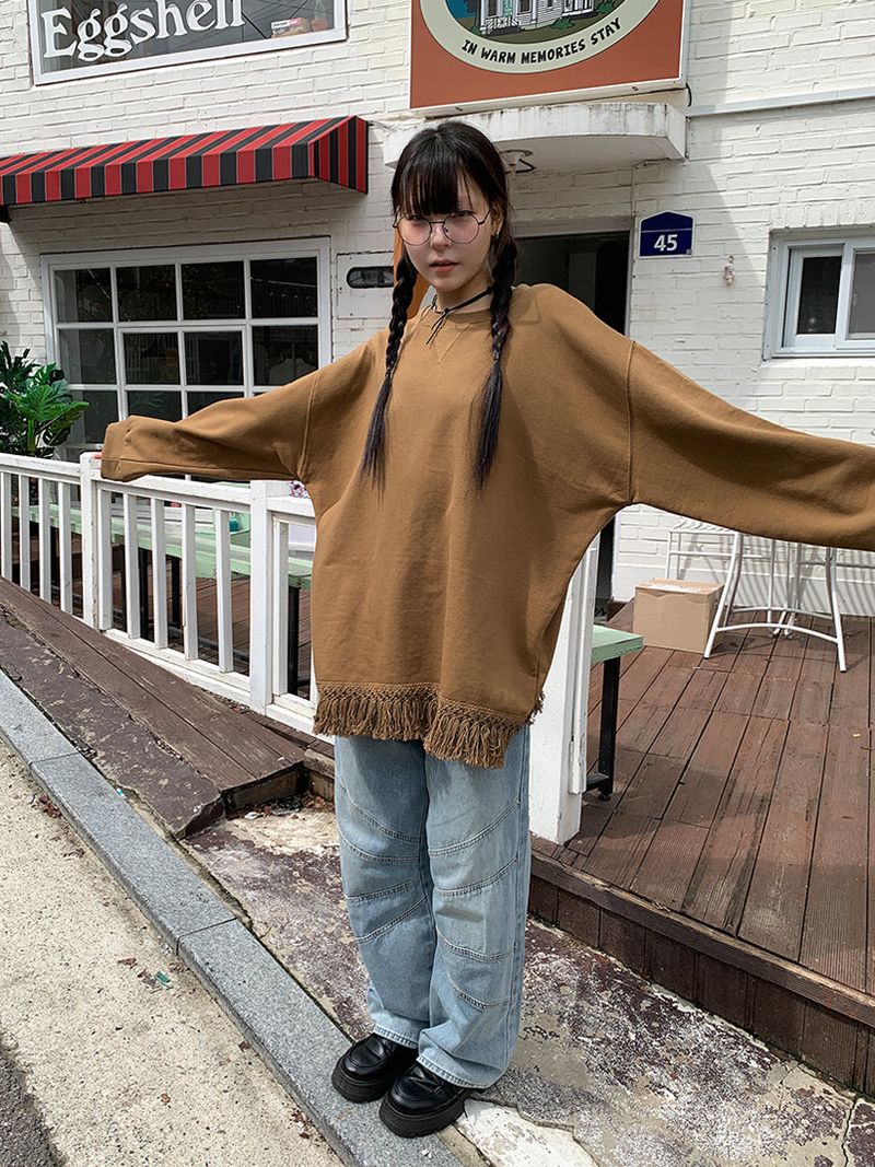 FRINGE TASSEL SWEAT SHIRT (3C)