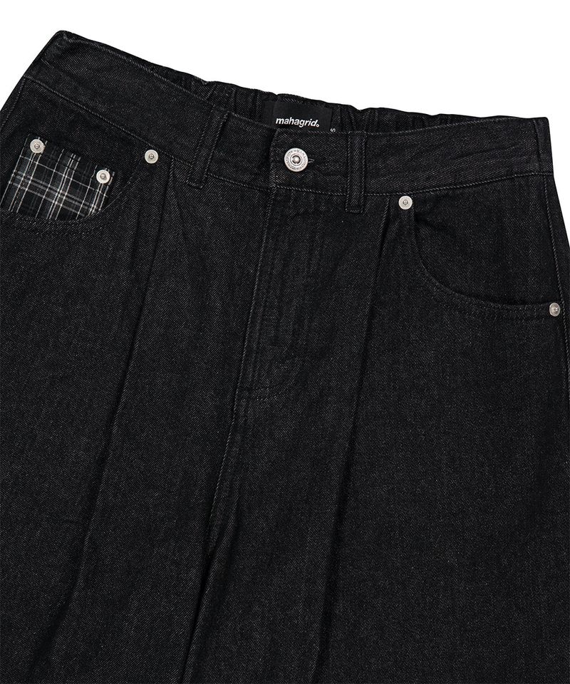 BERMUDA CHECK POCKET DENIM SHORT