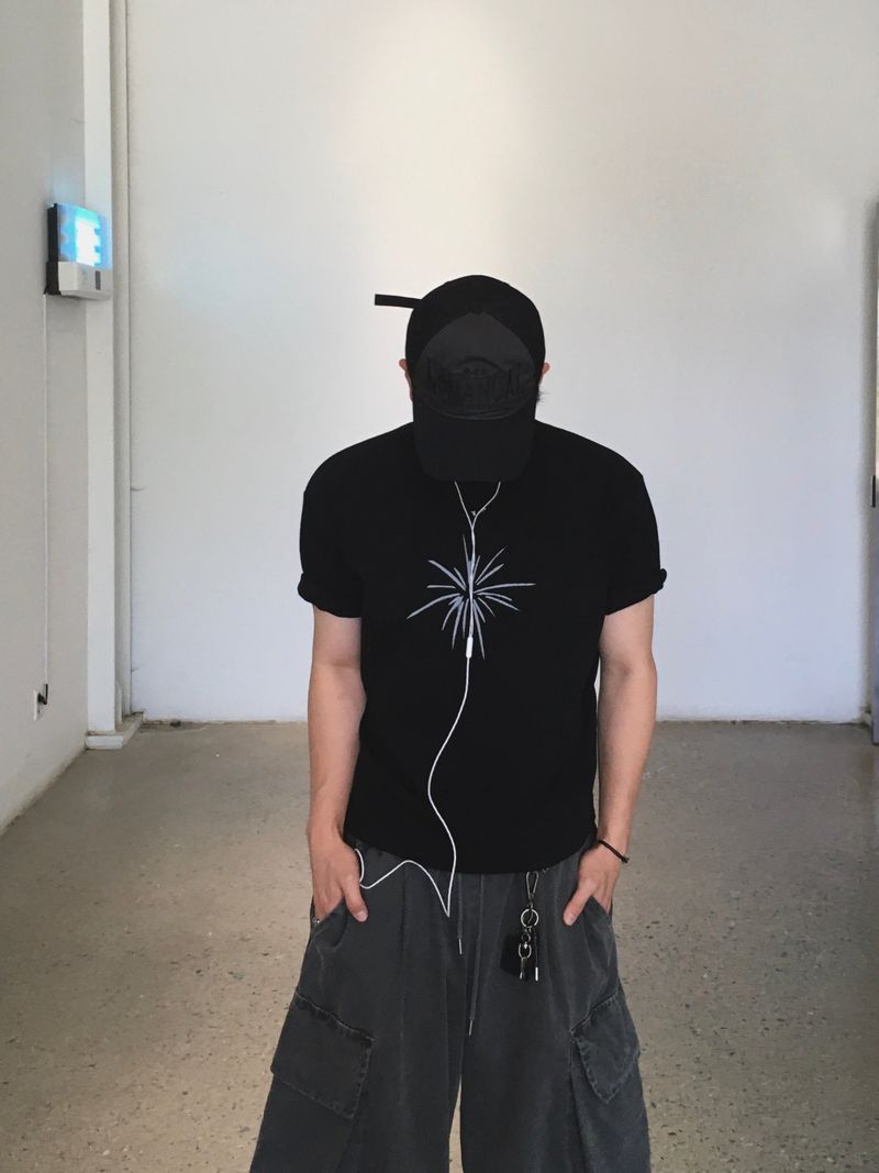 Circle Feed Cropped Short Sleeve Tee 2C