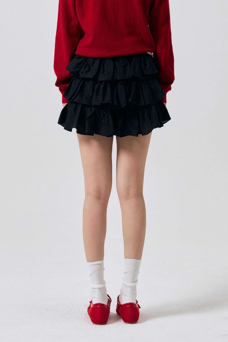 IVY MINI CANCAN SKIRT PANTS / BLACK