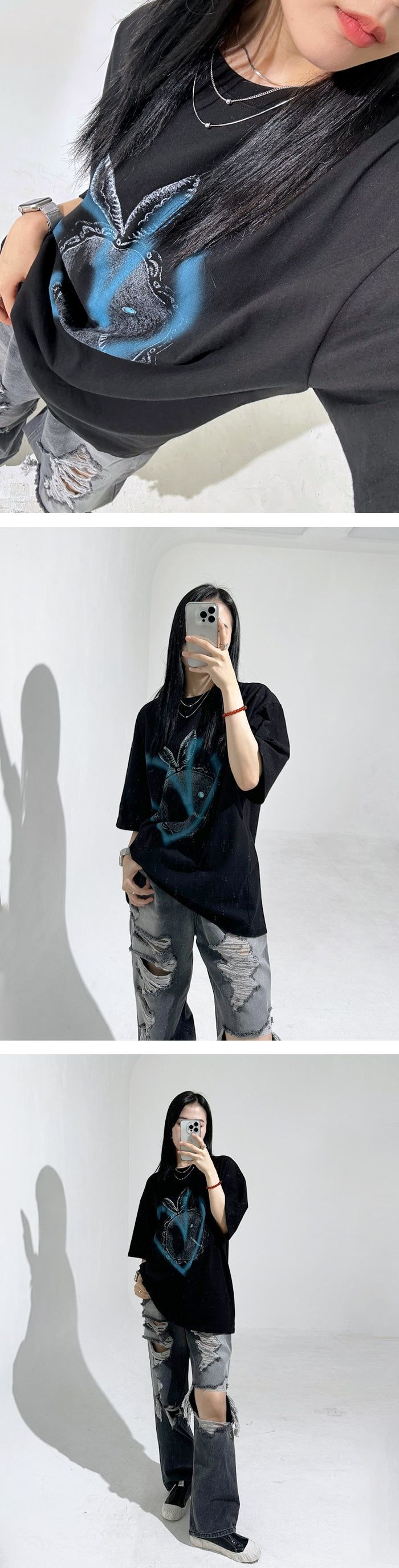 Rabbit Spray Over-Fit T-shirt