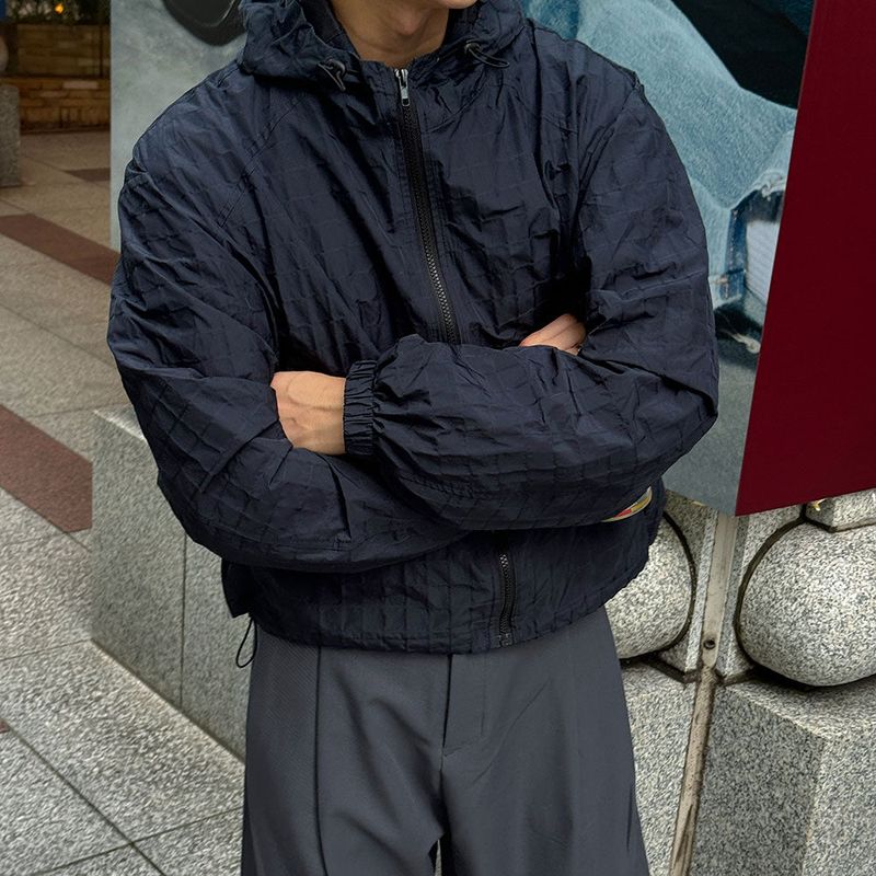 3 TAP Moif Crop Wind Breaker (2color)