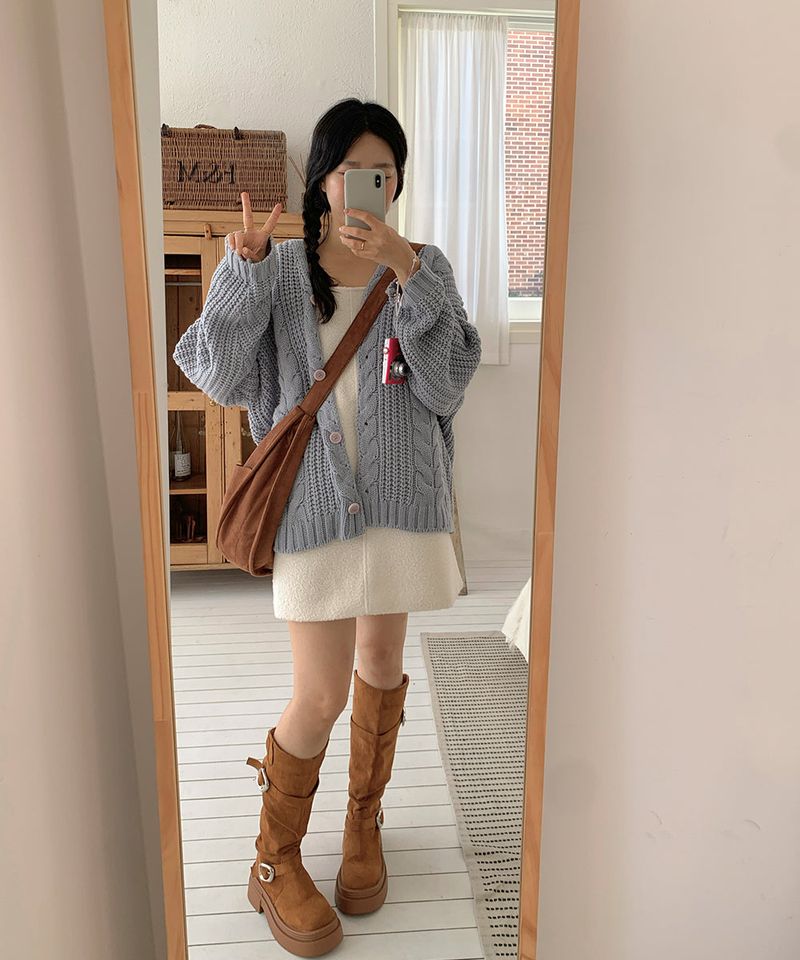 Winter Bouclé Bustier Mini Dress
