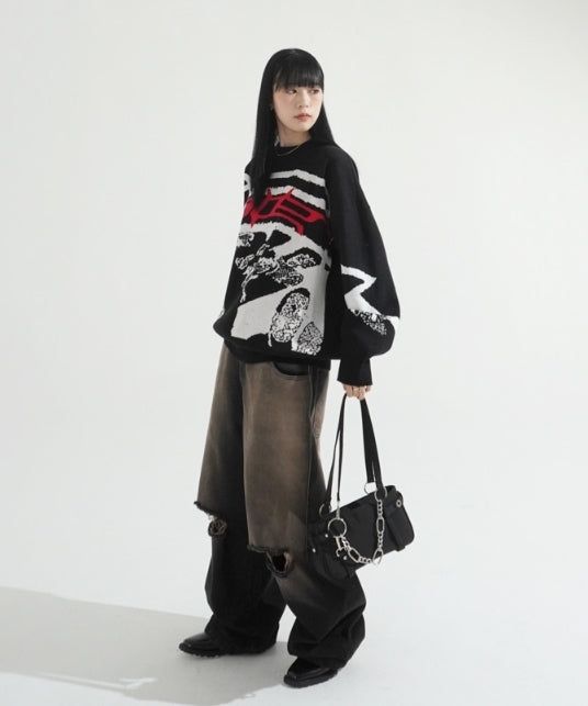 Munch Graphic Wool Pullover knit