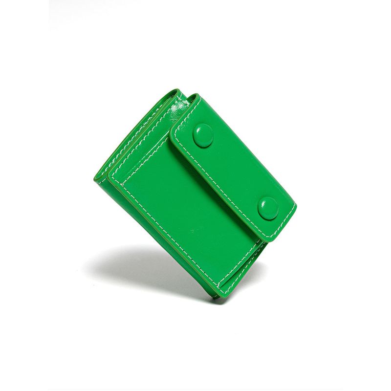 DOT Pocket 3-layer Half Wallet Coin Money Card Wallet green