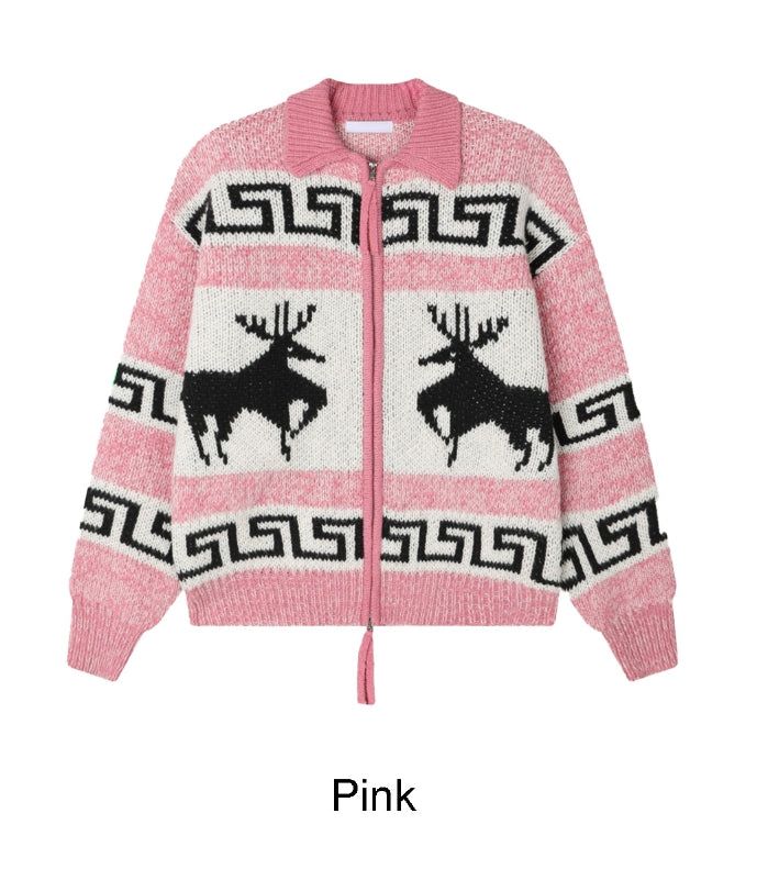 Dien Cowichan Collar Knit Zip-Up
