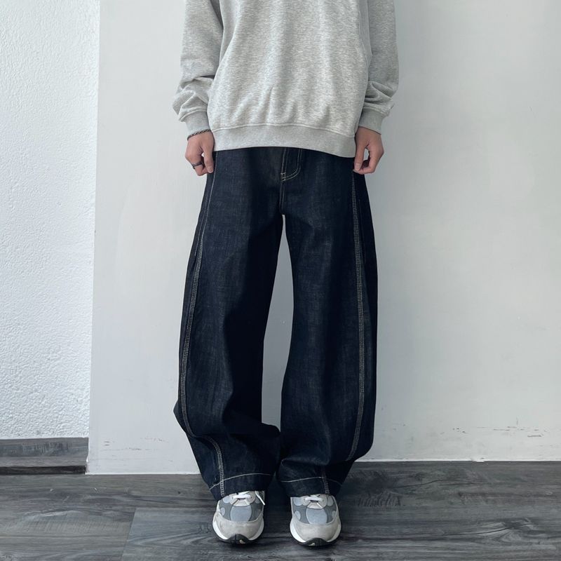 Linear Stitch Wide Denim