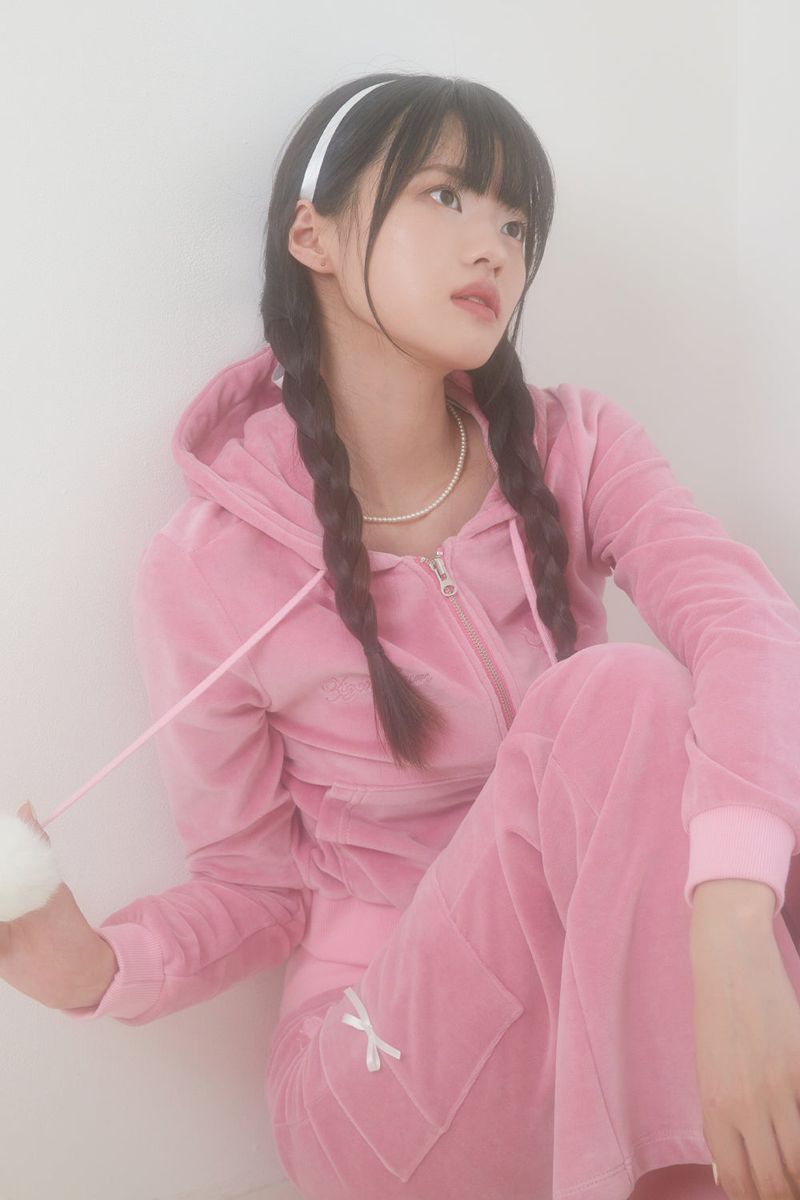 VELVET BING BONG TRAINING HOODY (PINK)