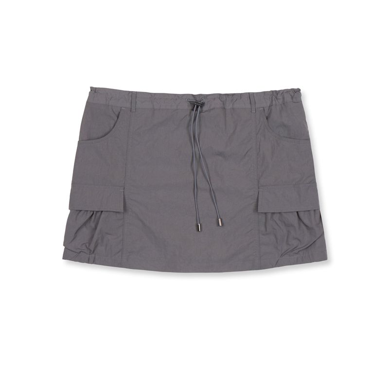 ナイロンミニスカート (Grey)