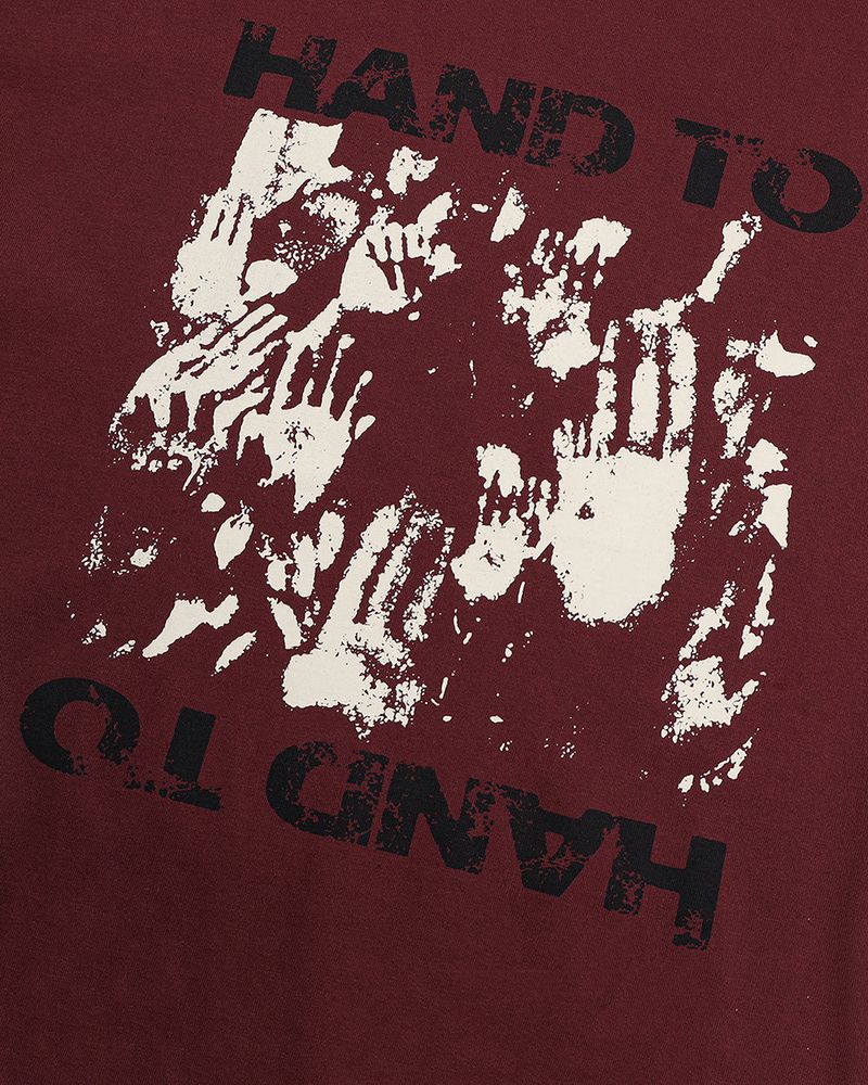 Touch Graphic Oversized Half T-Shirt