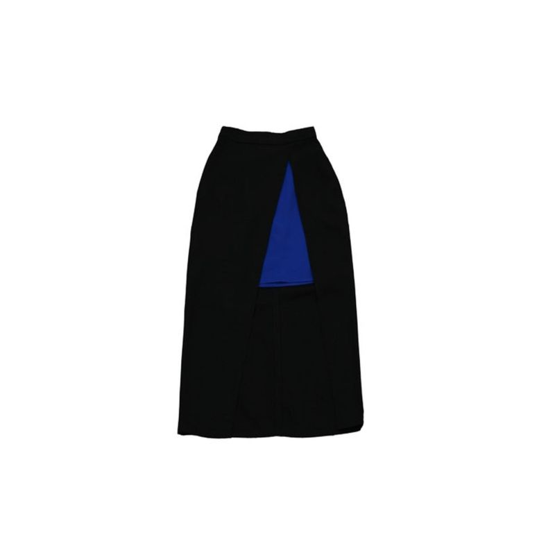 layered slit skirt