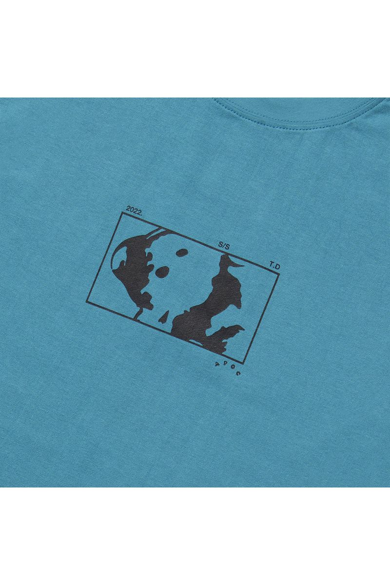 Square Graphic Tee_Blue Grey