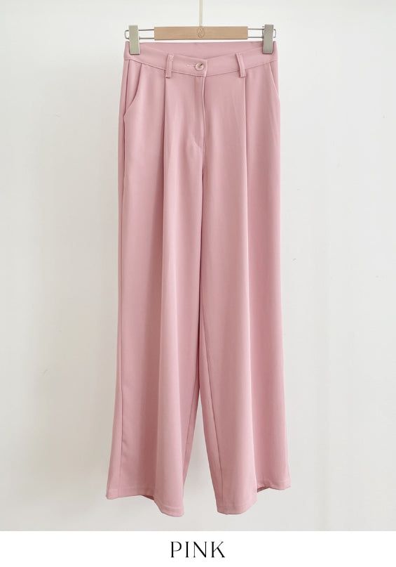 Light Cool Pintuck Wide Slacks