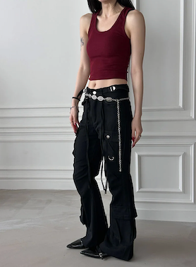 [BASIC ITEM] Rib crop sleeveless(9color)