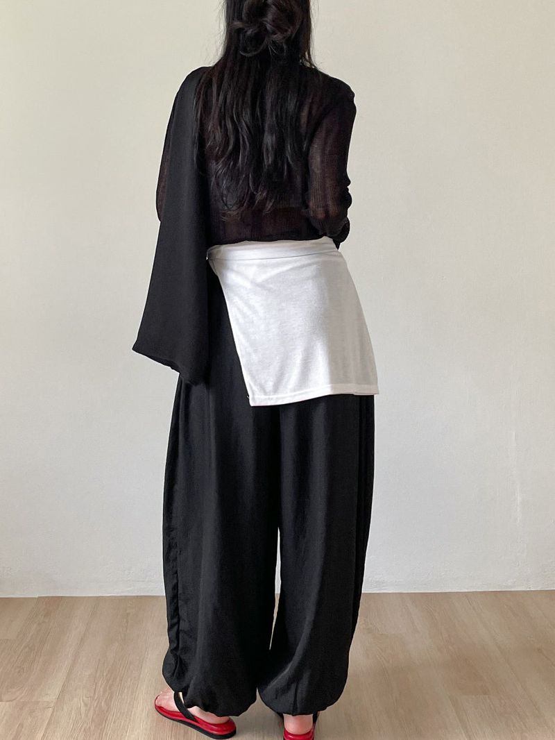 Harem Nylon Balloon Fit Wide Pants