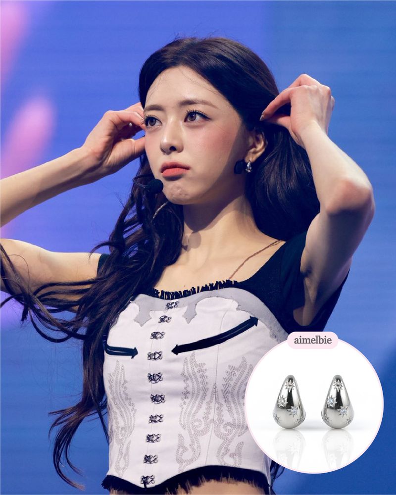 [ITZY Yuna Piercing] Tarot Star Huggies Piercing - Silver Color
