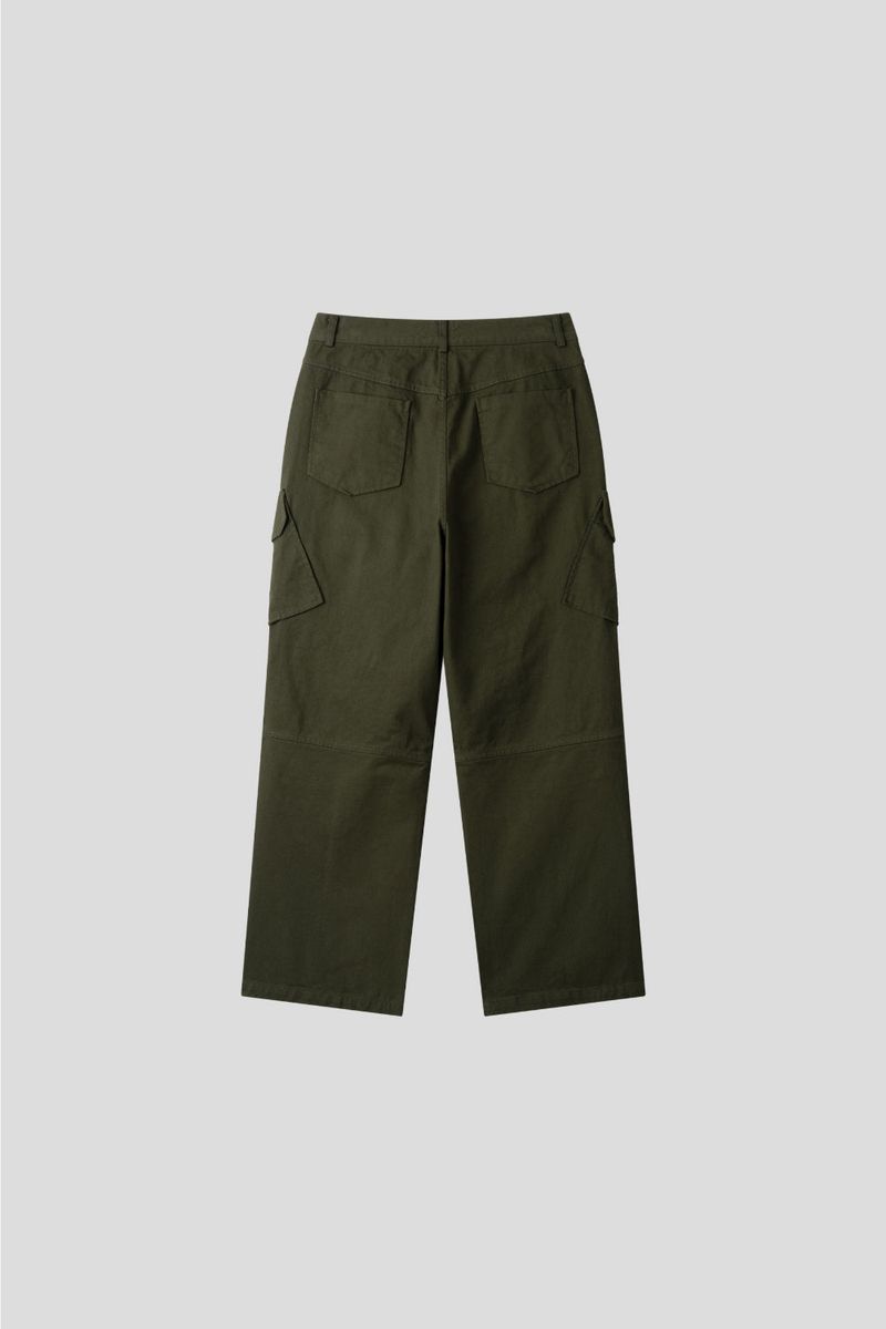 Washed Cargo Biker Pants