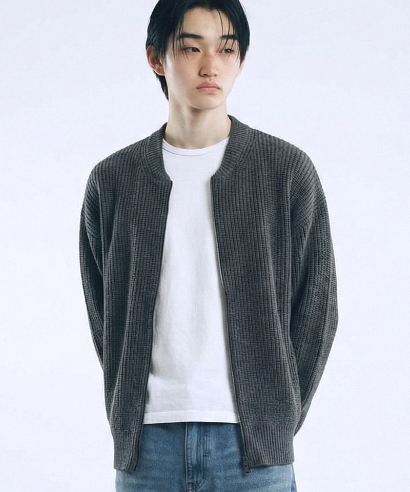 Usual 2way Knit Zip-up - 2COLOR