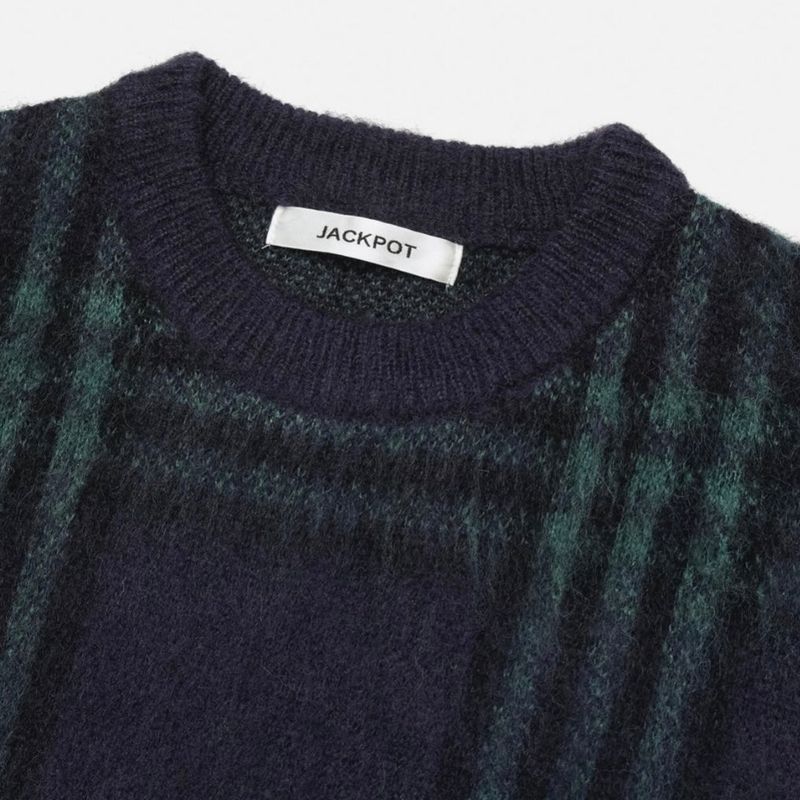 maranda check loosefit knit