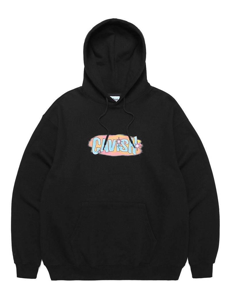 cavish（カビシ）の「WAVY LOGO HOODIE BLACK(CV2CFUM407A)（Tops）」