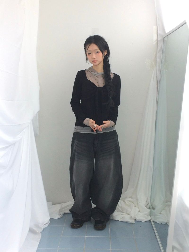 drape ribbon top
