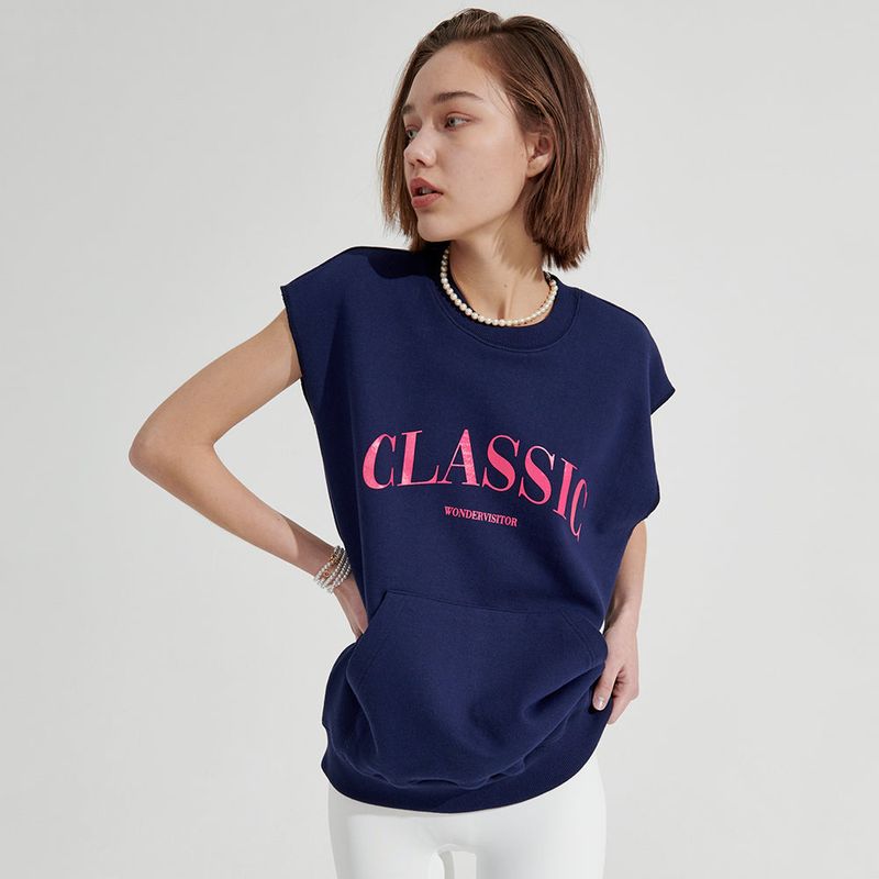 wonder visitor（ワンダービジター）の「Classic Sweat-vest [Navy]（Tops）」