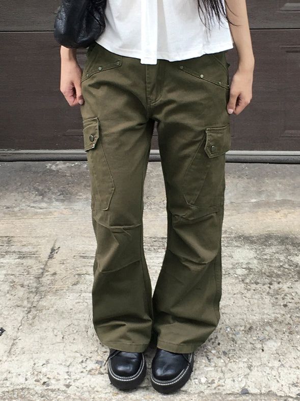 Sobi Stud Cargo Pocket Bootcut Pants