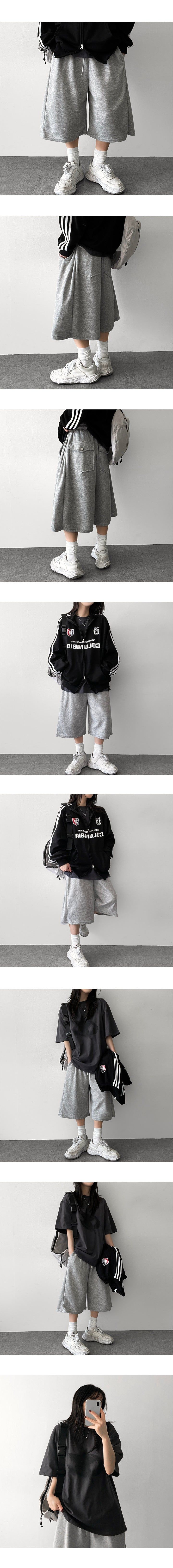 Montic Back Pocket Side Pintuck Banding Shorts