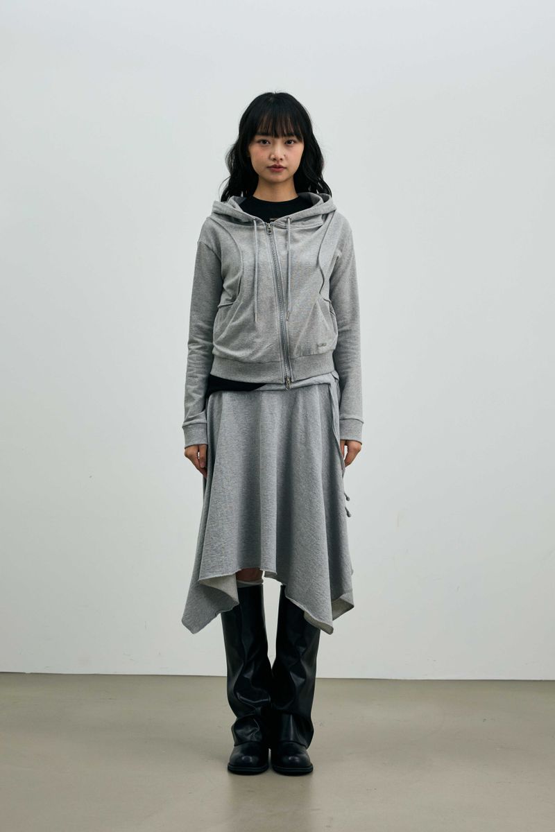 ARIKIM（アリキム）の「SILENT MIRAGE CROP HOOD ZIP-UP / MELANGE（Tops）」