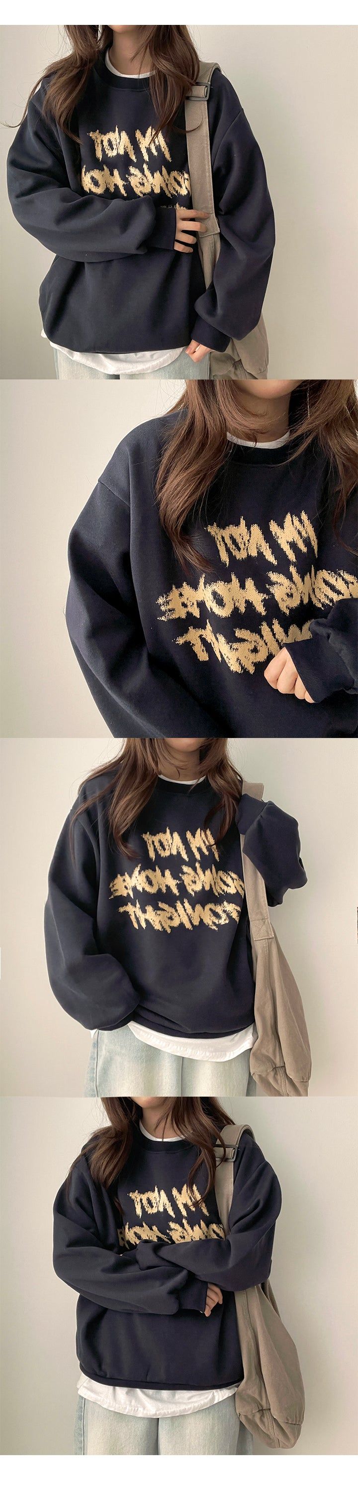 Rudy lettering oversized sweatshirt