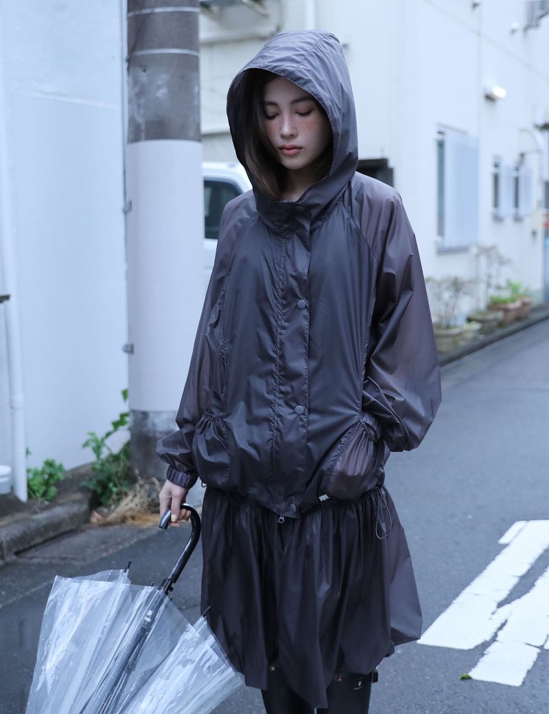 UGLYSHADOW（アグリーシャドウ）の「SHINING RUFFLE WINDBREAKER JACKET(BLACK)（Jackets/Outerwear）」